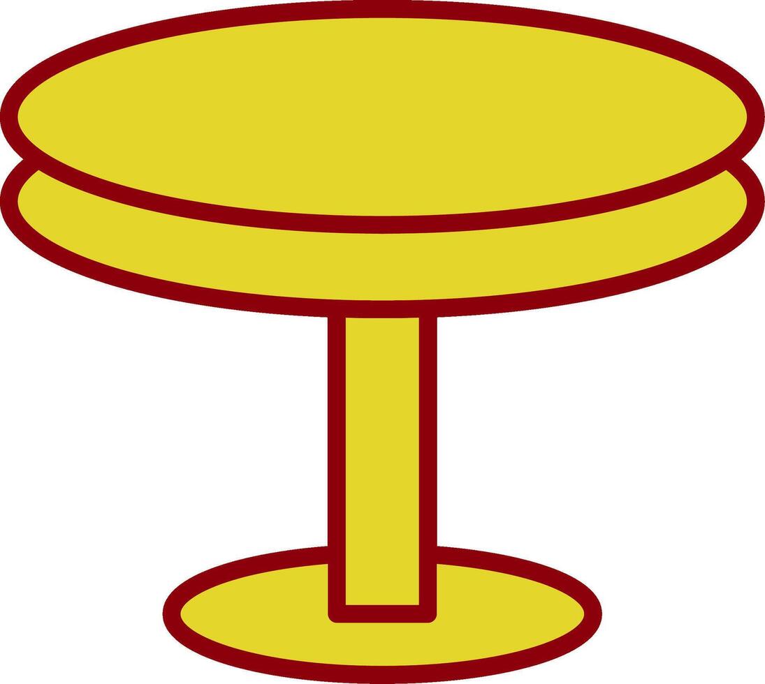 Round Table Vintage Icon Design vector