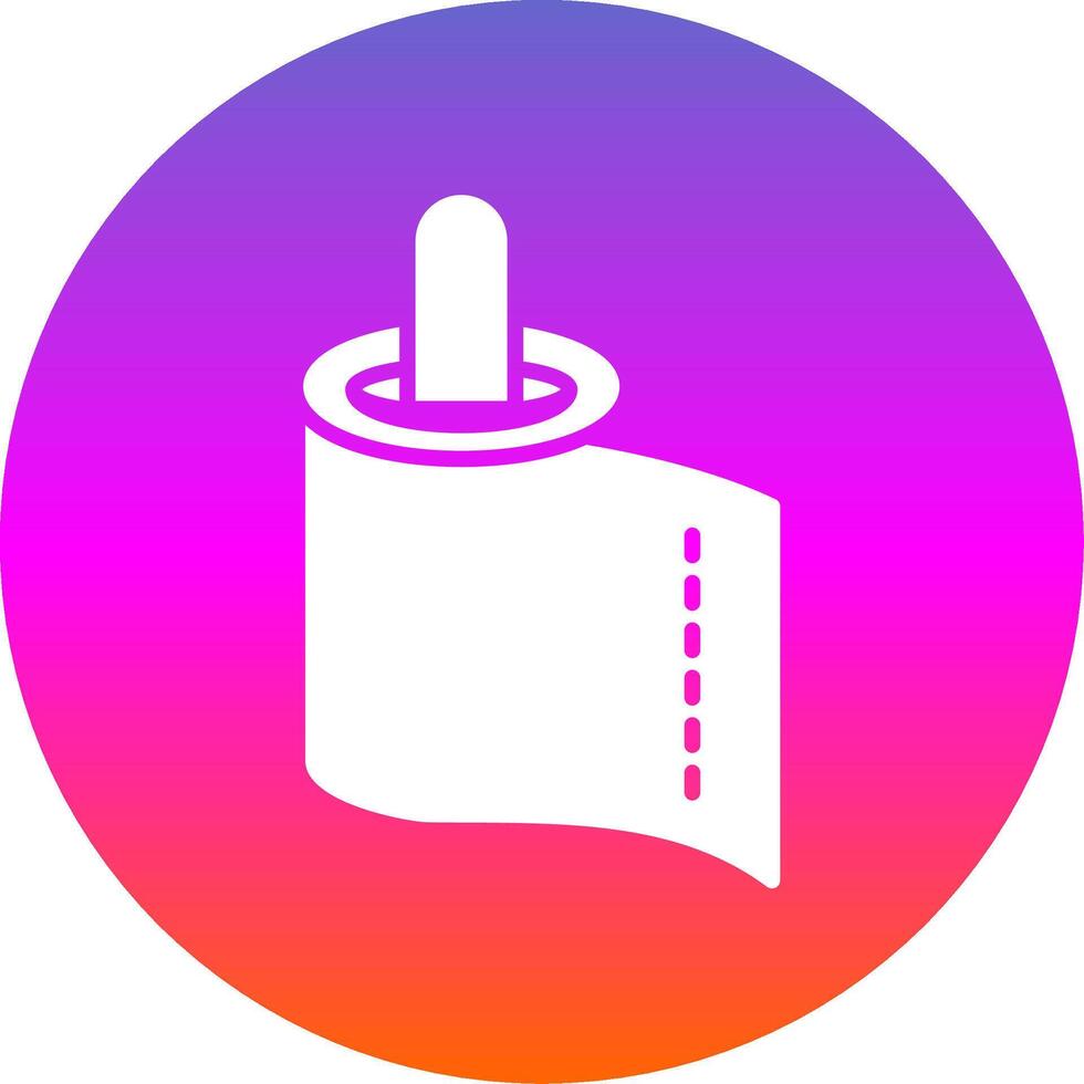 Paper Towel Glyph Gradient Circle Icon Design vector