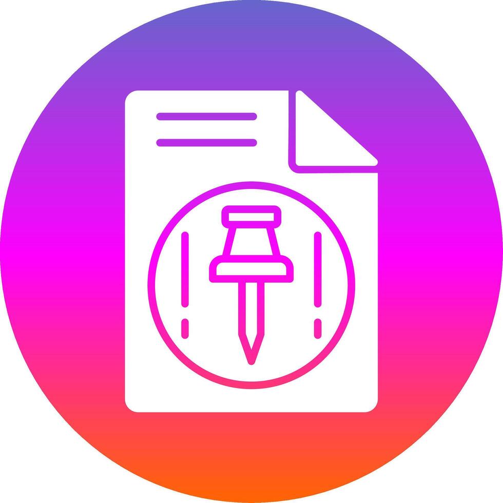 Push Glyph Gradient Circle Icon Design vector