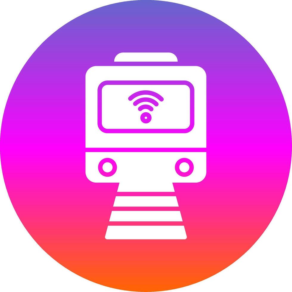 Train Glyph Gradient Circle Icon Design vector