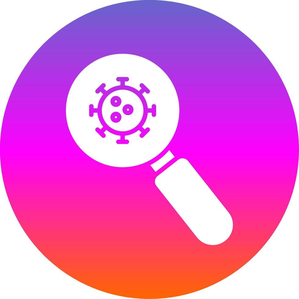 Detection Glyph Gradient Circle Icon Design vector