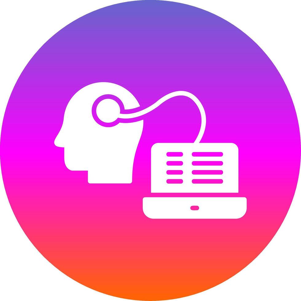 Android Glyph Gradient Circle Icon Design vector