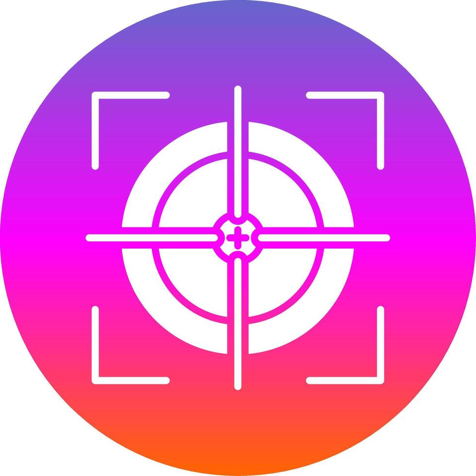 Scope Glyph Gradient Circle Icon Design vector