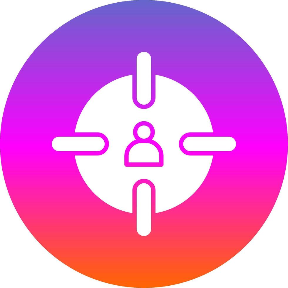 Headshot Glyph Gradient Circle Icon Design vector