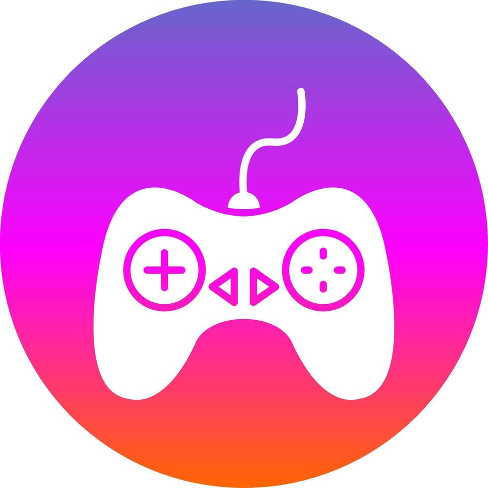 Controller Glyph Gradient Circle Icon Design vector