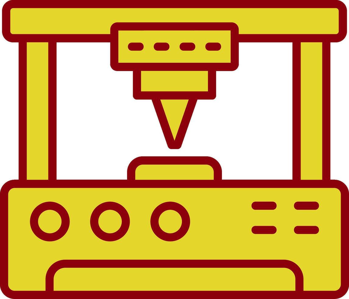 3d Printer Vintage Icon Design vector