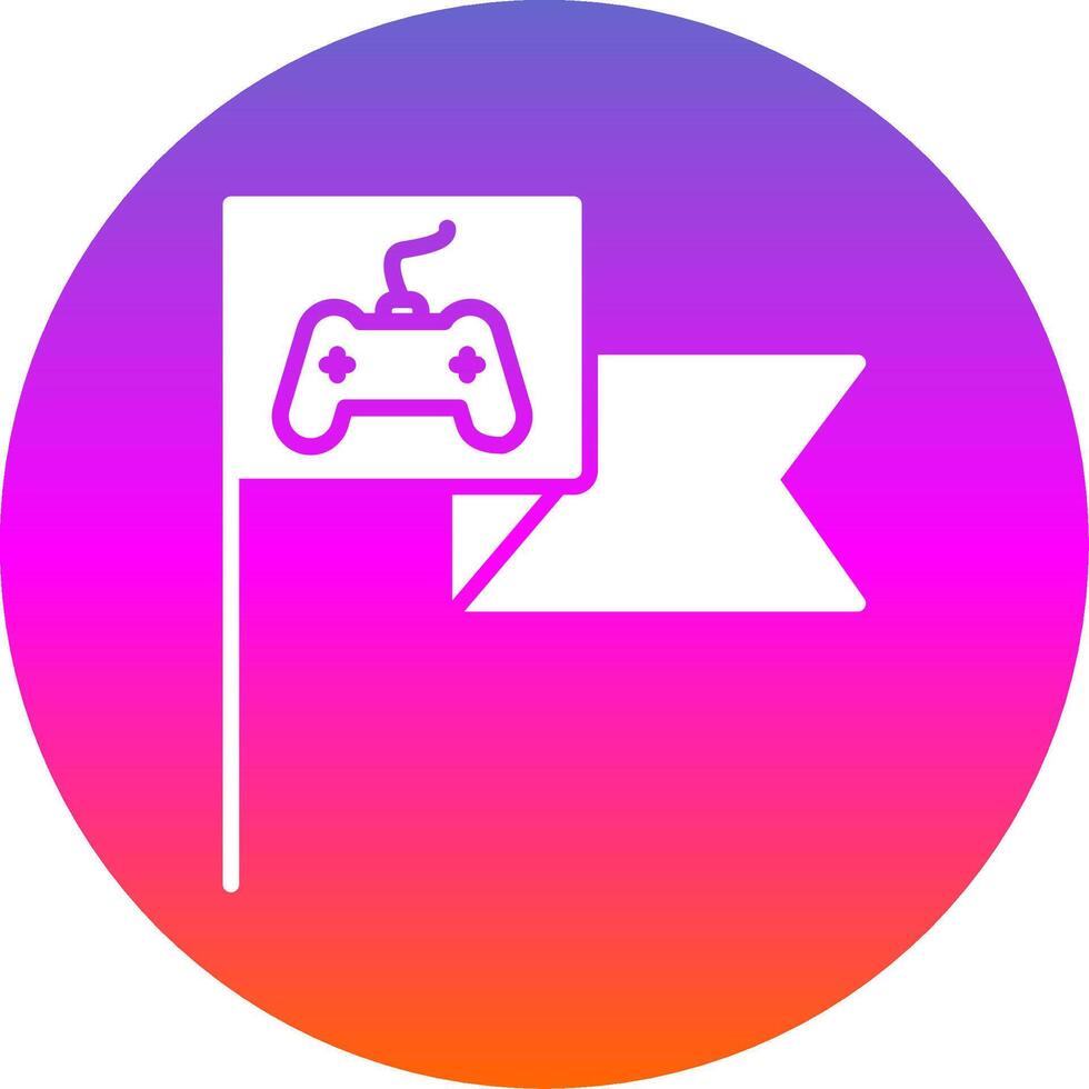 Flag Glyph Gradient Circle Icon Design vector