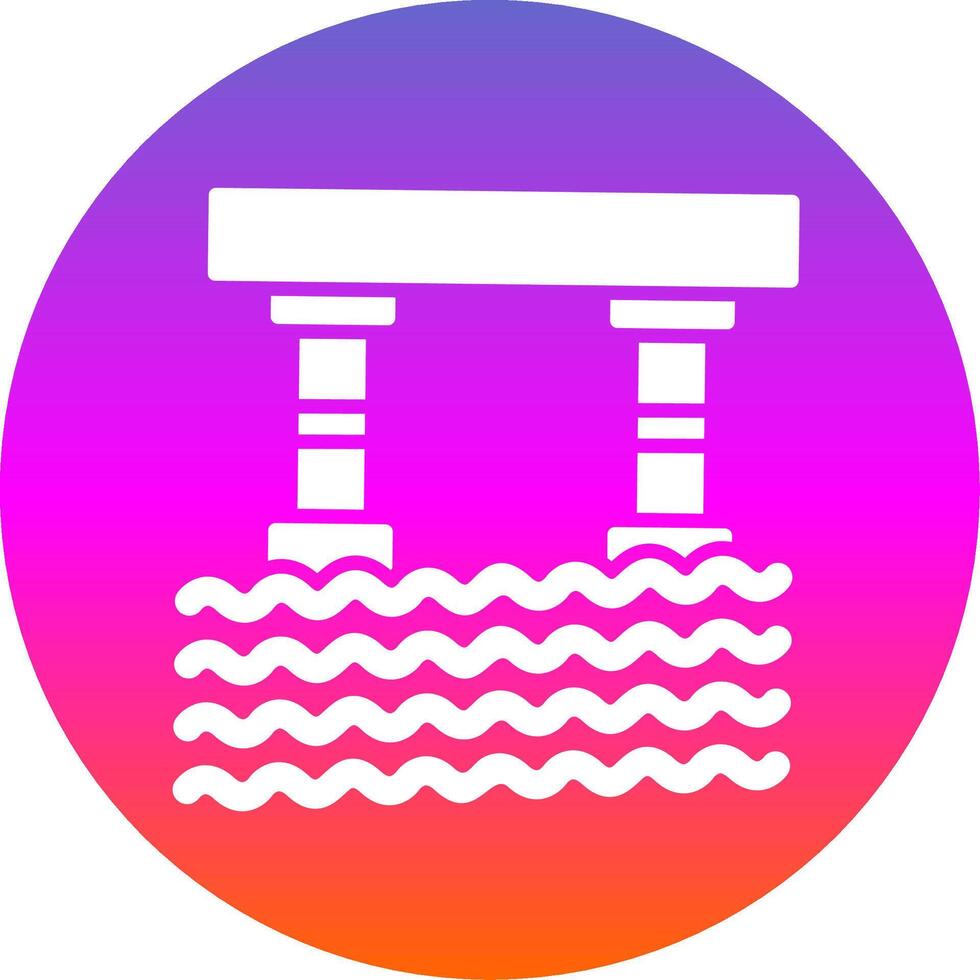 Bridge Glyph Gradient Circle Icon Design vector