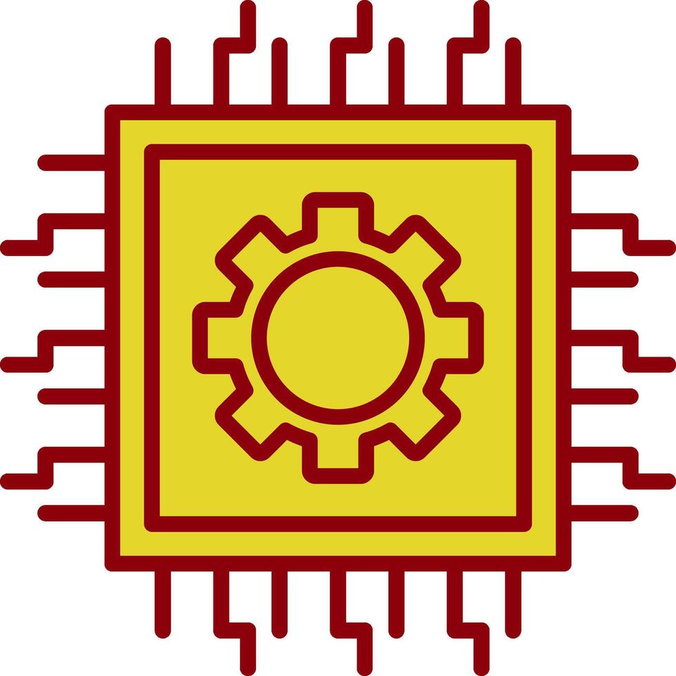 Processor Vintage Icon Design vector