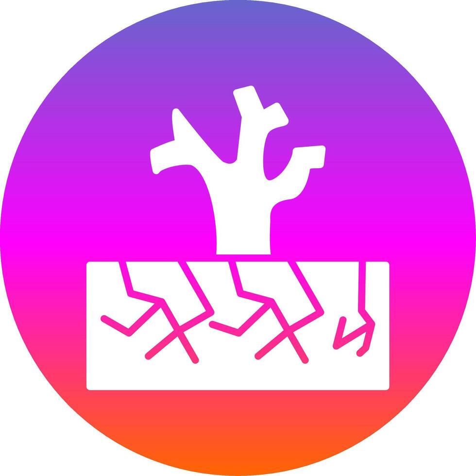 Drought Glyph Gradient Circle Icon Design vector