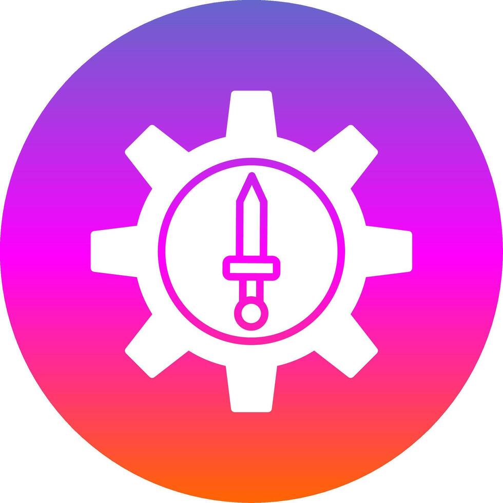 Attack Glyph Gradient Circle Icon Design vector