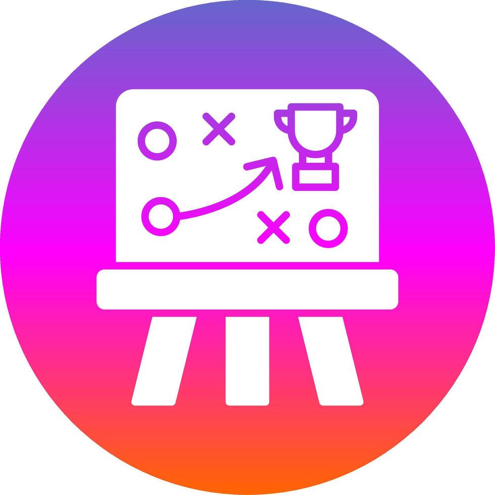 Game Plan Glyph Gradient Circle Icon Design vector