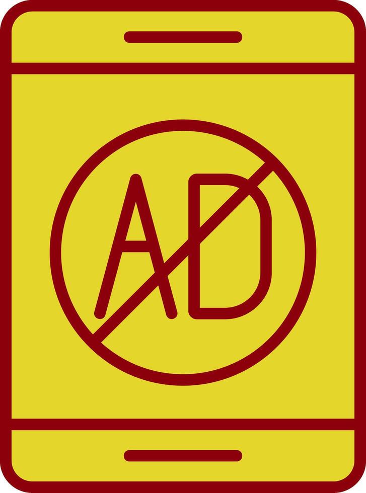 Ad Blocker Vintage Icon Design vector