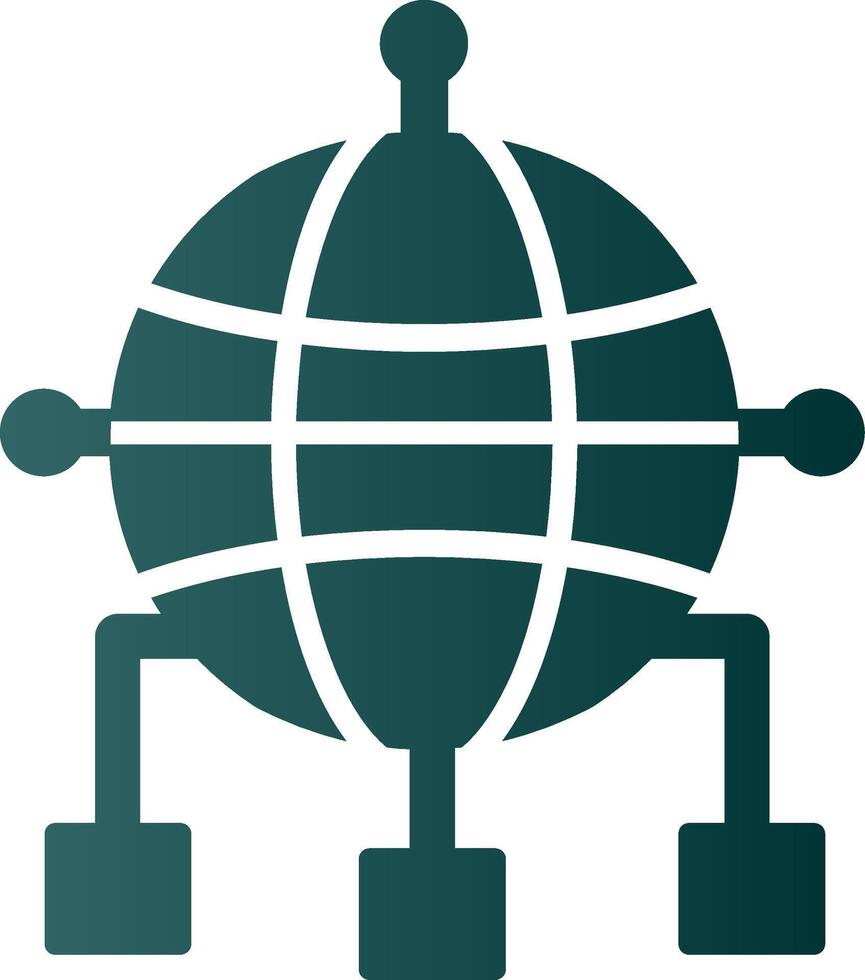 Global Connections Glyph Gradient Icon vector