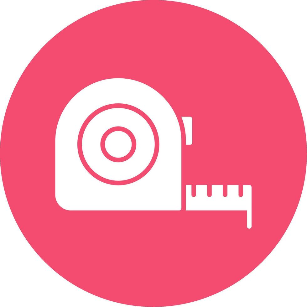 Measure Tape Multi Color Circle Icon vector