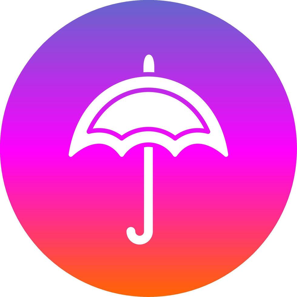 Umbrella Glyph Gradient Circle Icon Design vector