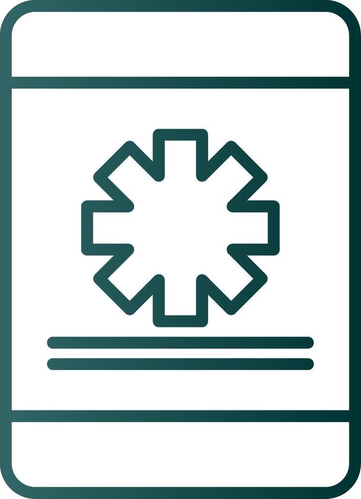M-Health Line Gradient Icon vector