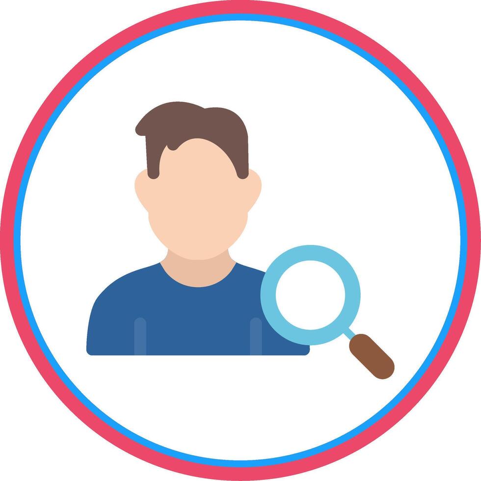 Auditor Flat Circle Icon vector