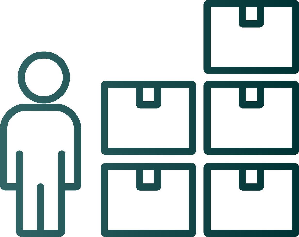 Control Line Gradient Icon vector
