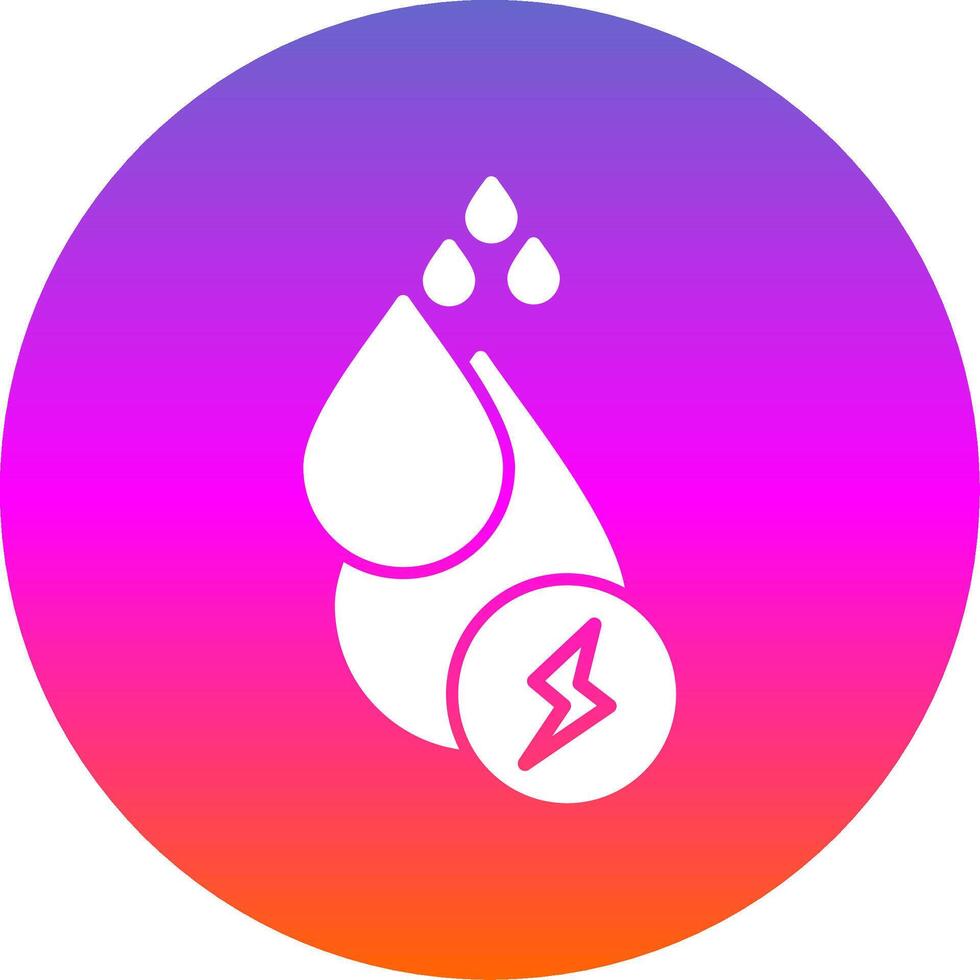 Water Energy Glyph Gradient Circle Icon Design vector
