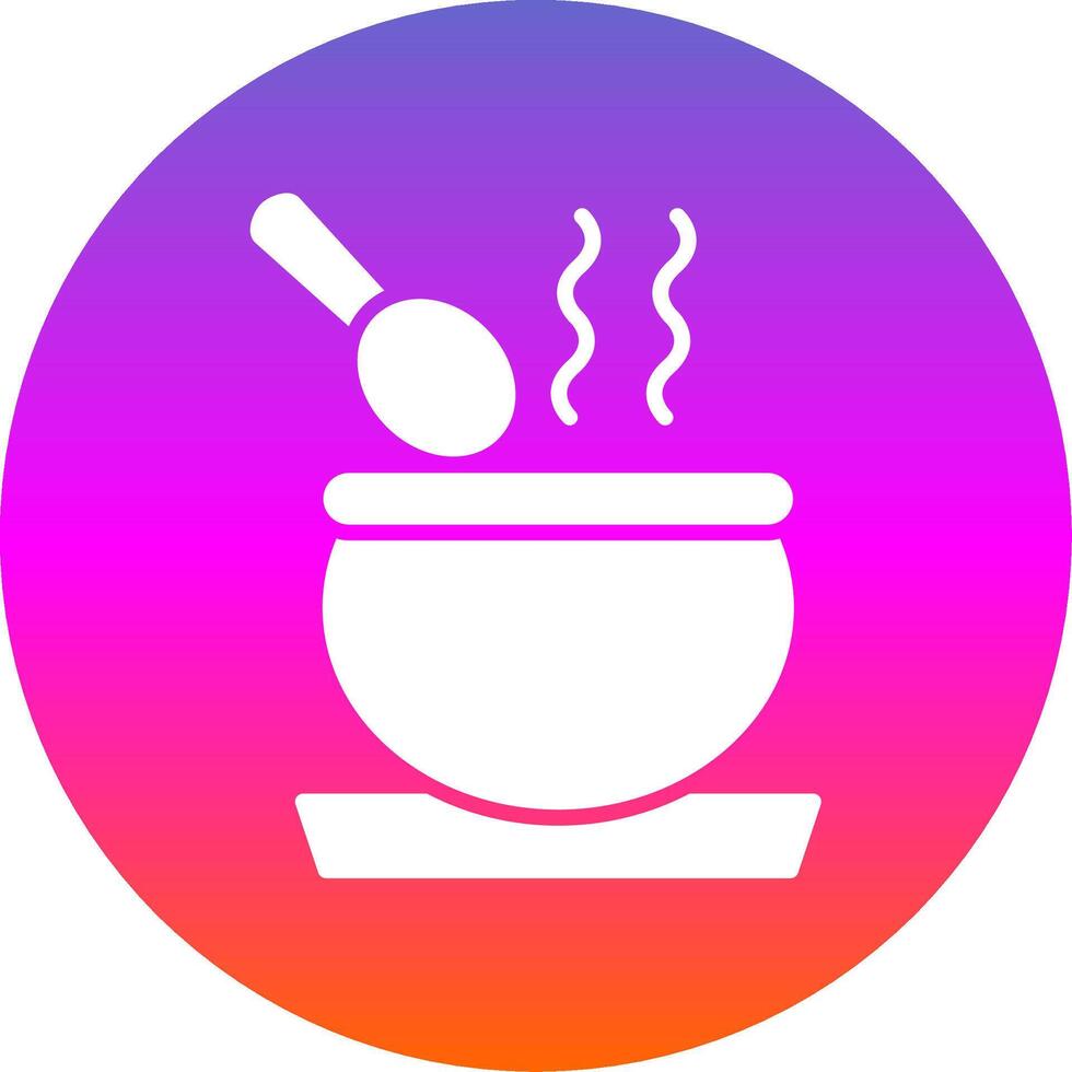 Soup Glyph Gradient Circle Icon Design vector