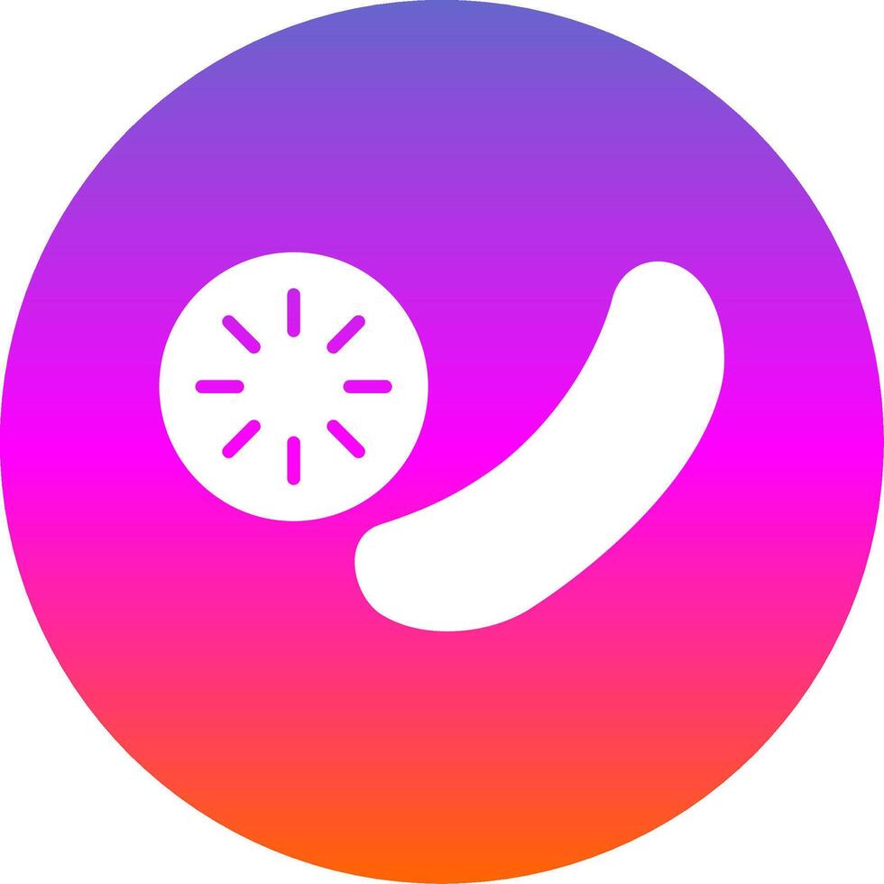 Cucumber Glyph Gradient Circle Icon Design vector