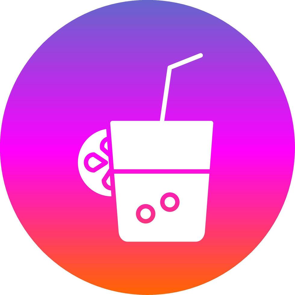 Fresh Juice Glyph Gradient Circle Icon Design vector