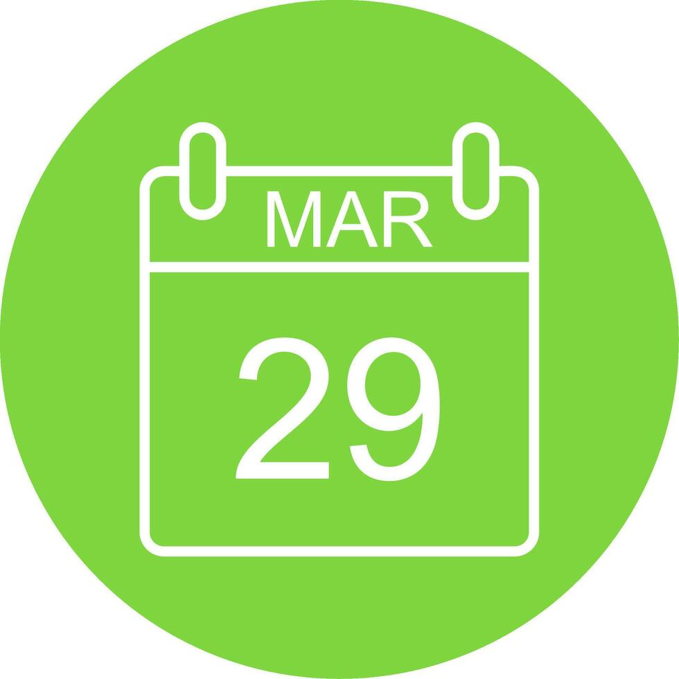 March Multi Color Circle Icon vector