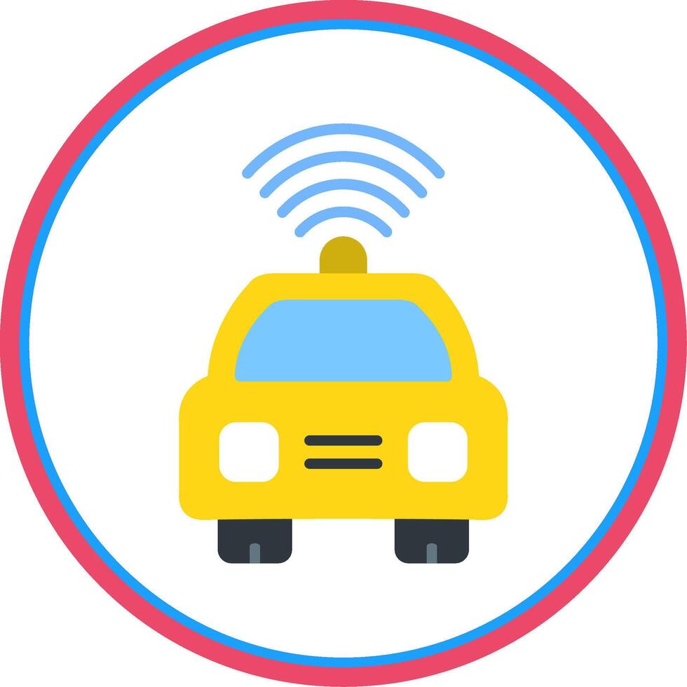 Car Flat Circle Icon vector