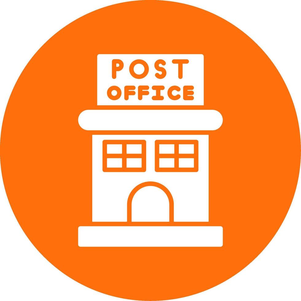Post Office Multi Color Circle Icon vector