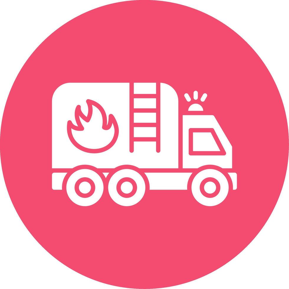 Fire Truck Multi Color Circle Icon vector