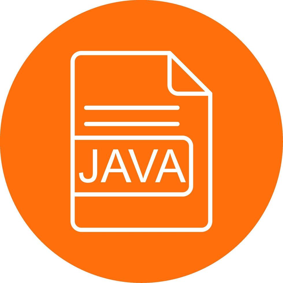 JAVA File Format Multi Color Circle Icon vector