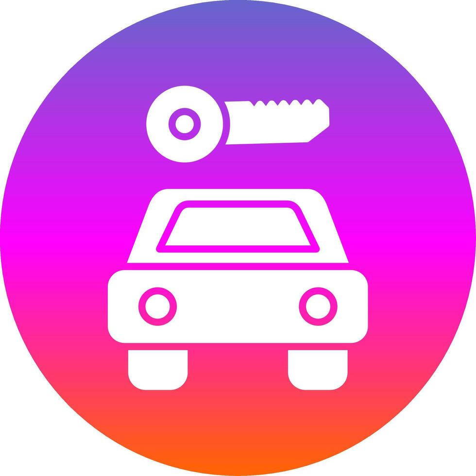 Car Rental Glyph Gradient Circle Icon Design vector