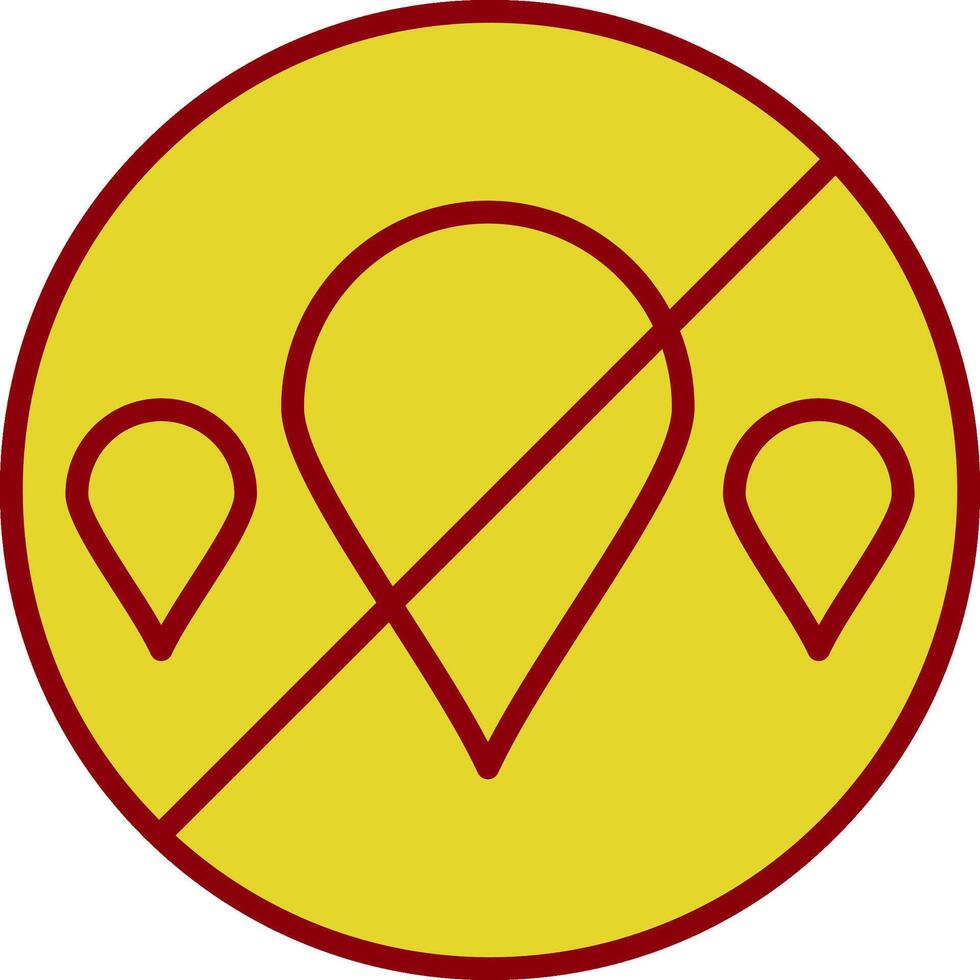 No Water Vintage Icon Design vector