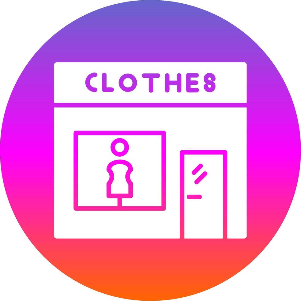 Fashion store Glyph Gradient Circle Icon Design vector