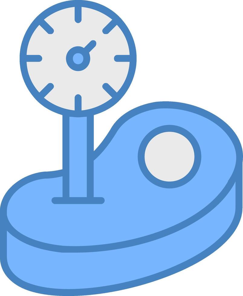 Thermometer Line Filled Blue Icon vector