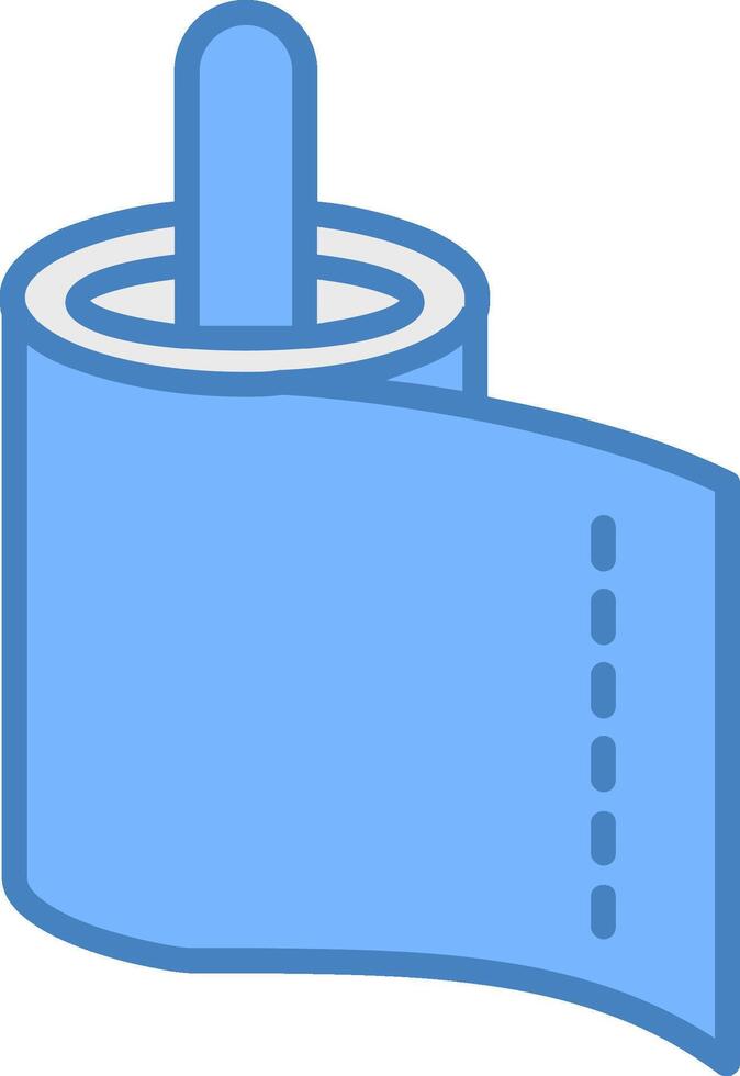 Paper Towel Line Filled Blue Icon vector