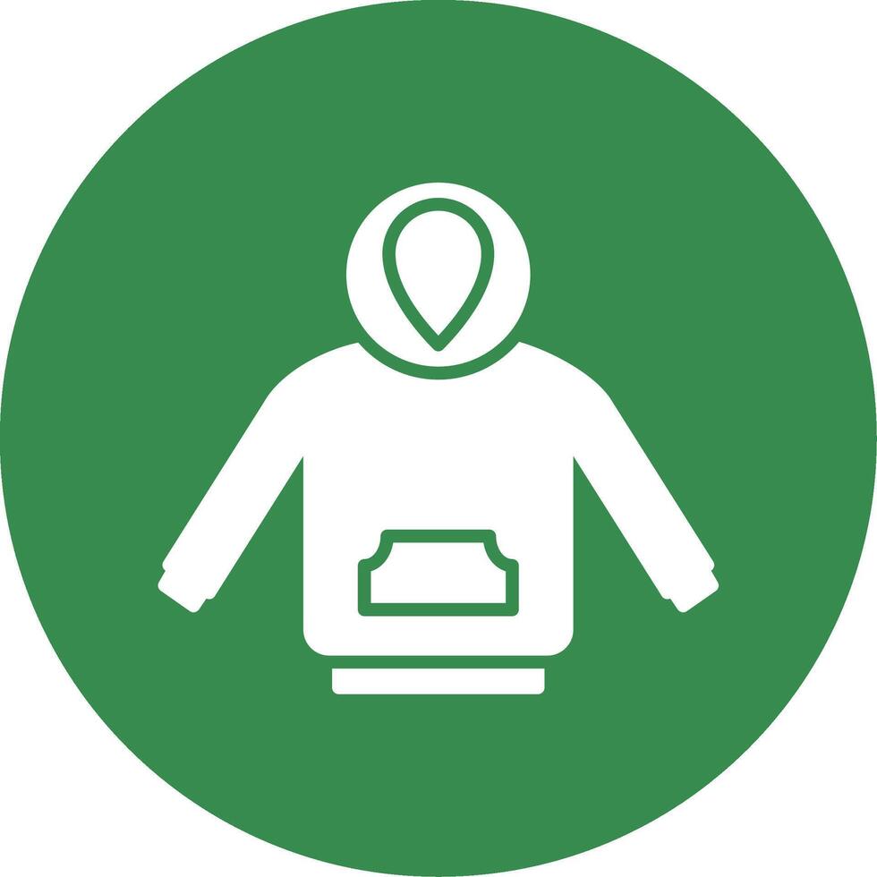 Hoodie Multi Color Circle Icon vector