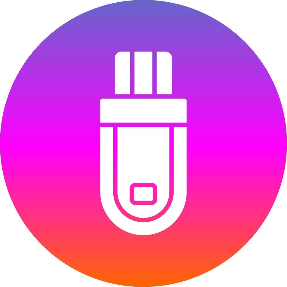 Flash Drive Glyph Gradient Circle Icon Design vector