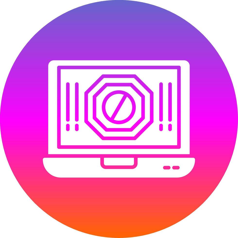 Ad Blocker Glyph Gradient Circle Icon Design vector