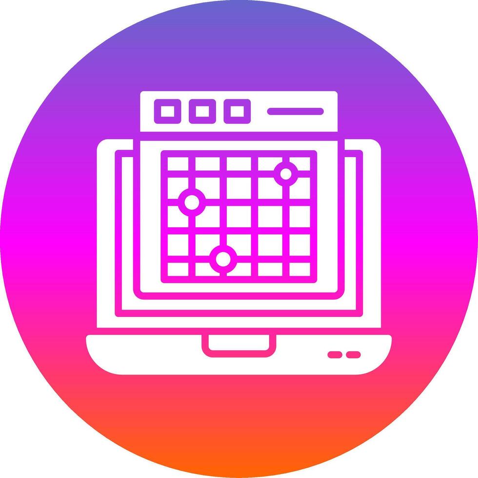 Heatmap Glyph Gradient Circle Icon Design vector