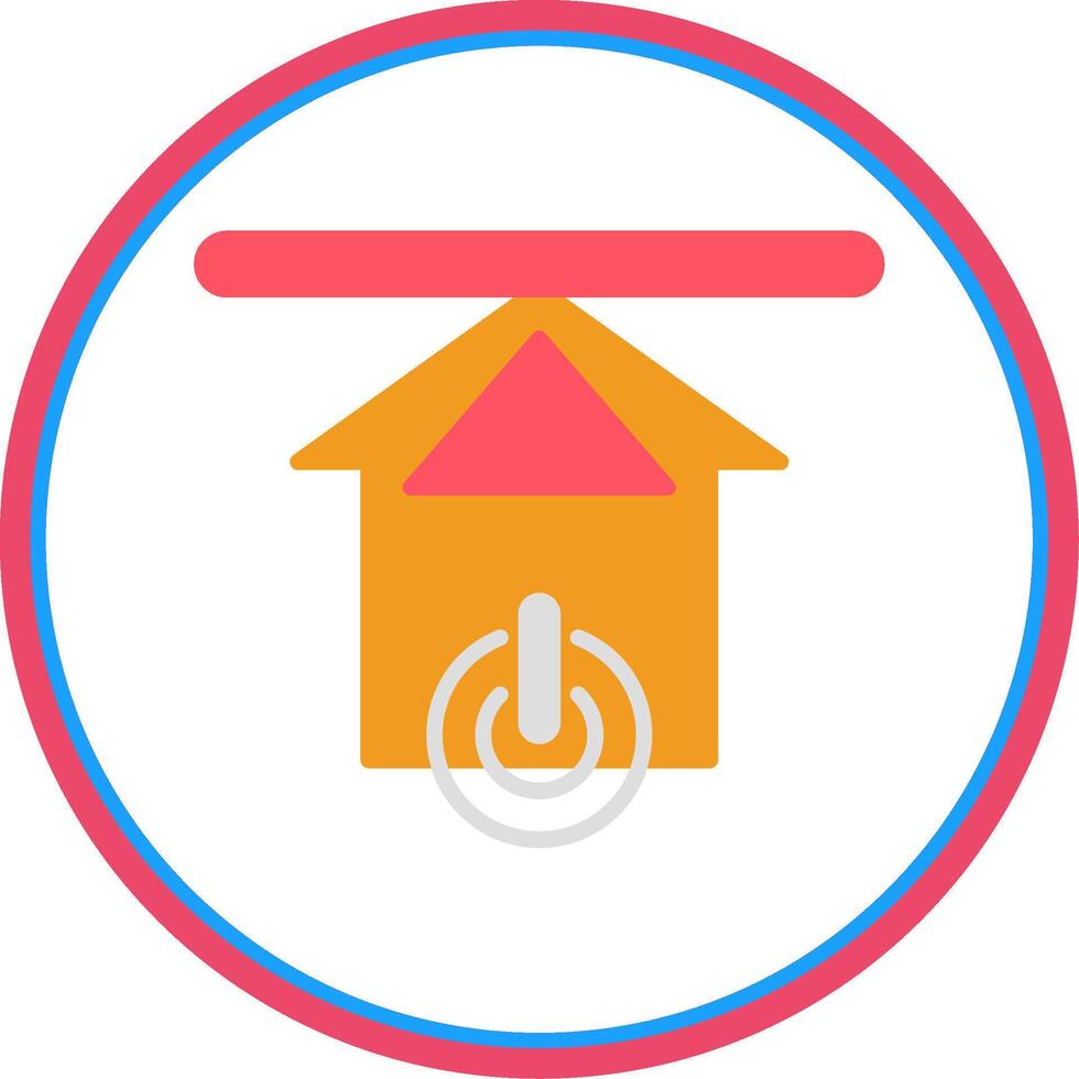 Upload Flat Circle Icon vector