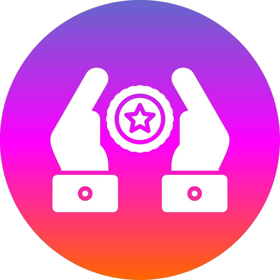 Premium Quality Glyph Gradient Circle Icon Design vector