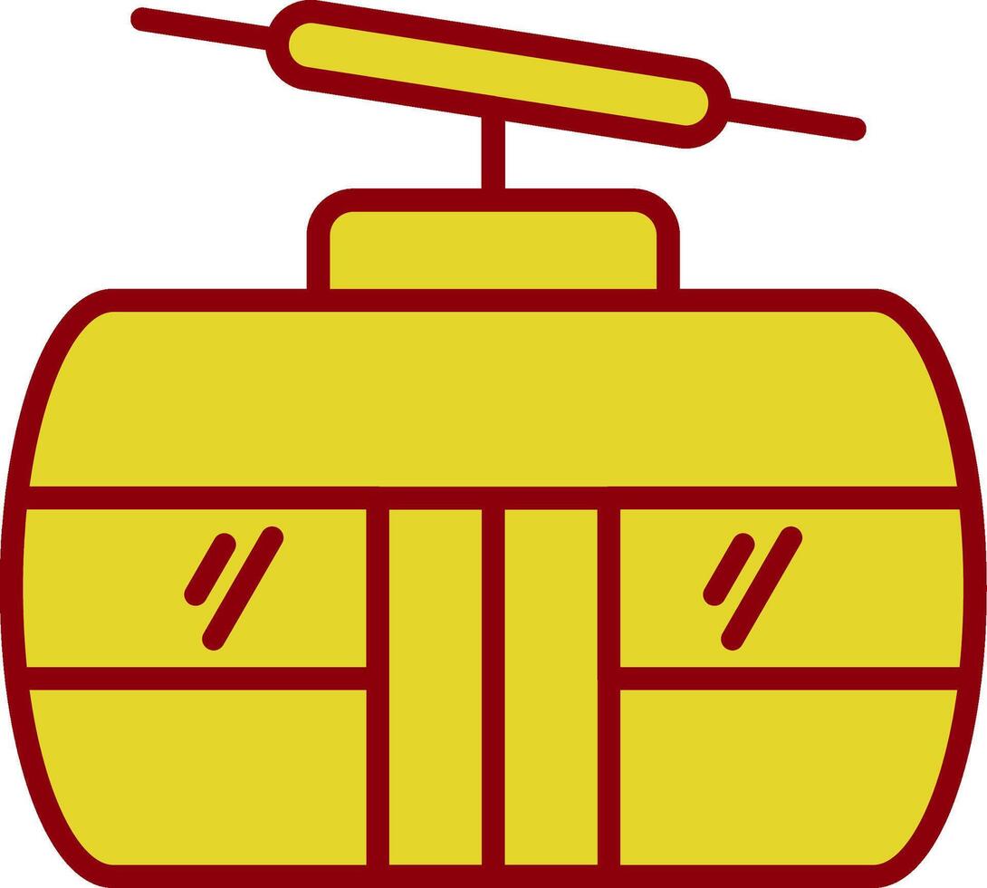 Cableway Vintage Icon Design vector