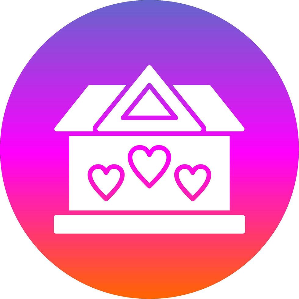 Shelter Glyph Gradient Circle Icon Design vector