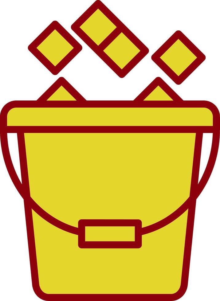 Ice Bucket Vintage Icon Design vector