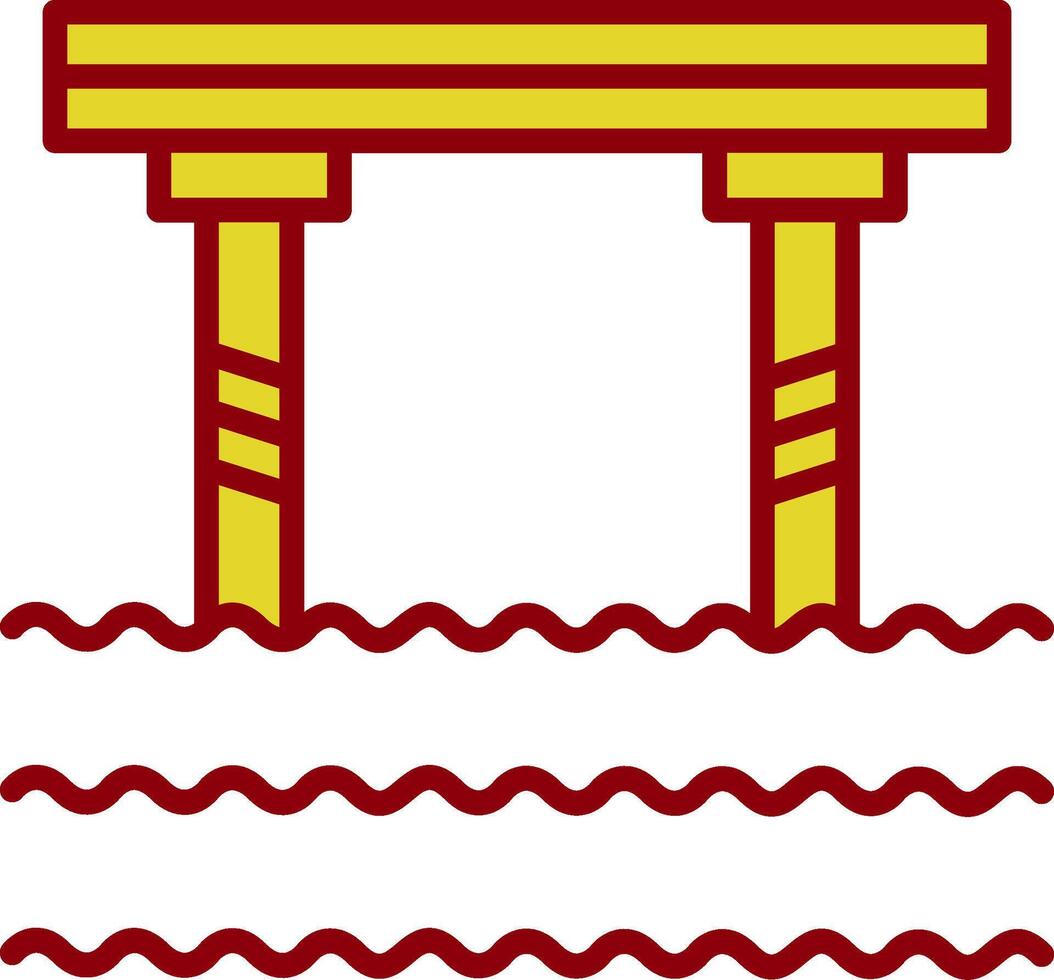 Bridge Vintage Icon Design vector