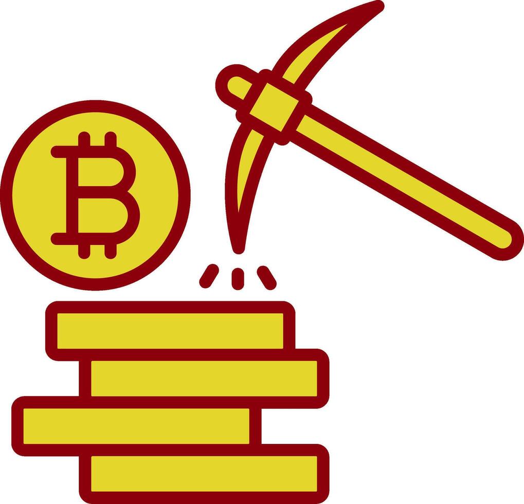Bitcoin Mining Vintage Icon Design vector