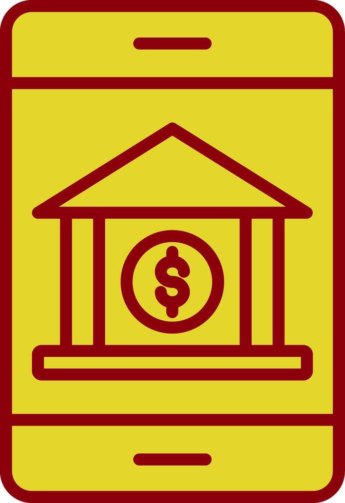 Banking App Vintage Icon Design vector