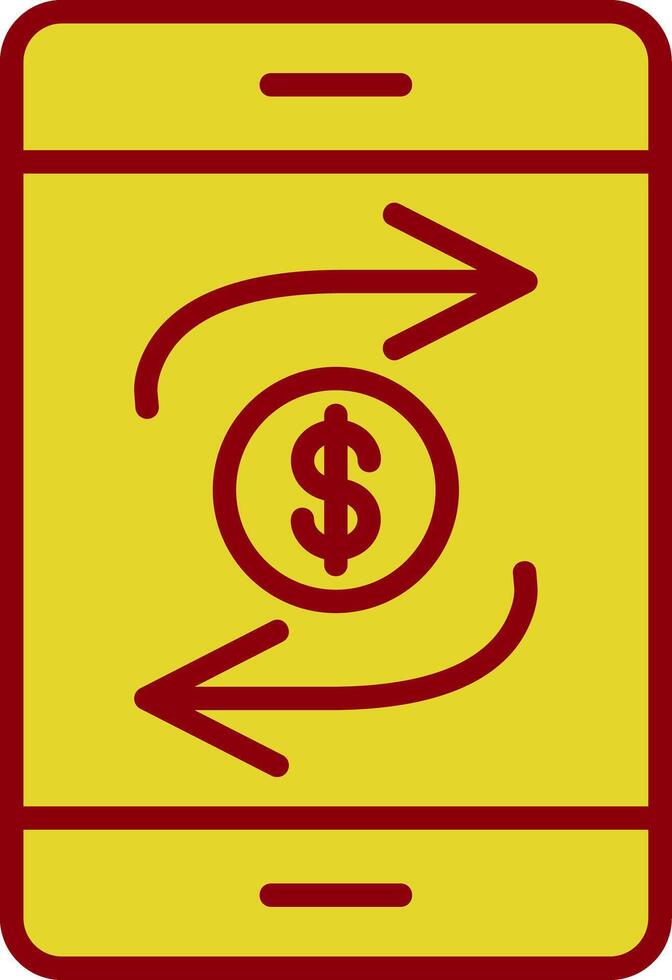Mobile Transaction Vintage Icon Design vector
